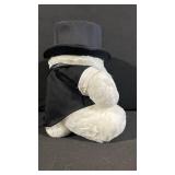 Wedding Teddy Bear Duo - Bride & Groom Plush Bears in Formal Attire (Top Hat 2000)