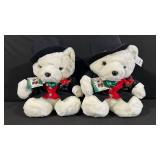 The Santa Bear Twin Plush Bears in Top Hats & Tuxedos (Lot of 2)