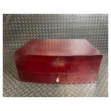 Wooden Jewelry Box with Foam Insert and Slotted Tray