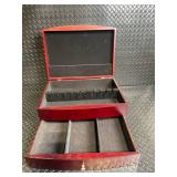 Wooden Jewelry Box with Foam Insert and Slotted Tray