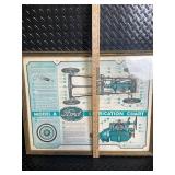 Model A Ford Lubrication Chart - Framed Vintage Engine Diagram Poster