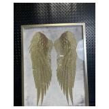 Framed Glitter Wing Art Print - Large Vertical Wings