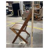 Vintage Wooden Slat-Back Rocking Chair