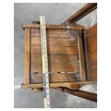 Vintage Wooden Slat-Back Rocking Chair