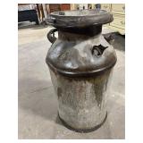 Antique Milk Can - Large Vintage Dairy Container with Side Handles