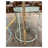 Three Vintage Metal Round Nesting Tables - Turquoise Blue, Mint Green & salmon