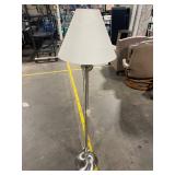 Tall Chrome Floor Lamp with Large Cone Shade