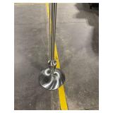 Tall Chrome Floor Lamp with Large Cone Shade