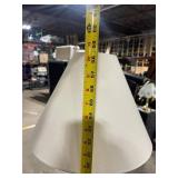 Tall Chrome Floor Lamp with Large Cone Shade