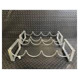 Stainless Steel Wine Rack Stand with Curved Arms