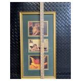 Three Cherub Angel Prints in Gold Framed Triptych