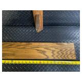 Oak Two-Tier Wall Shelf with Carved Brackets - Approx 40 in Long