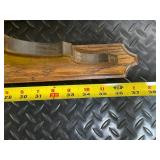 Oak Two-Tier Wall Shelf with Carved Brackets - Approx 40 in Long
