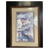 Framed Sleeping Baby Quilt Print - Signed Artwork