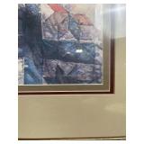 Framed Sleeping Baby Quilt Print - Signed Artwork