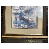 Framed Sleeping Baby Quilt Print - Signed Artwork