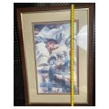 Framed Sleeping Baby Quilt Print - Signed Artwork