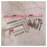 Level, Squares, Hacksaw, Screw Drivers, Hammers