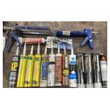 Caulk and caulk guns