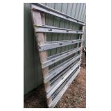 C-channel rails nailed to wood 2x4's