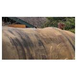 Fiberlgass chemical storage tank. Approx 20'x