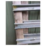 C-channel rails nailed to wood 2x4's