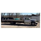 1992 Chevy flat bed truck with car hauler trailer