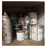 Metal cabinet with contents.