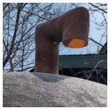 Fiberlgass chemical storage tank. Approx 20'x