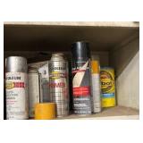Metal cabinet with contents.