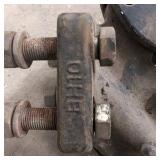 (2) Ratchet load binders; hitch pieces
