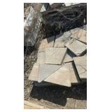 (92) Pallets  flagstone, retaining wall bricks, pavers, steps, wall caps