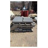 (21) pallets of flagstone, wall bricks caps