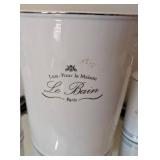 ML - Le Bain Paris Waste Basket with Pair of Soap Dispensers