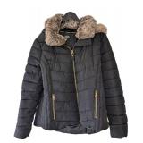 ML - Joules Hooded Puffer Jacket - Faux Fur Trim - US 16 (UK 20)