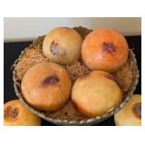 ML - Six Piece Marble Fruit Set in Decorative Bowl - Made in Italy