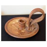 ML - Davis Signed Pottery Bowl, Tray & Candle Holder - 3-Piece Set