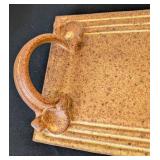 ML - Davis Signed Pottery Bowl, Tray & Candle Holder - 3-Piece Set