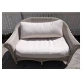 BY - Outdoor Wicker Patio Set - 3-Piece with Cushions and Glass Table