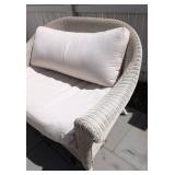 BY - Outdoor Wicker Patio Set - 3-Piece with Cushions and Glass Table