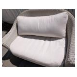 BY - Outdoor Wicker Patio Set - 3-Piece with Cushions and Glass Table