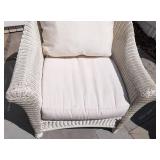 BY - Outdoor Wicker Patio Set - 3-Piece with Cushions and Glass Table