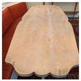 ML - French Country Style Dining Table - Distressed Whitewash Finish
