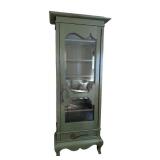 ML - Tall Painted Wood Curio Cabinet with Glass Door