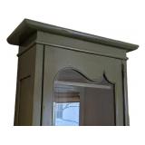 ML - Tall Painted Wood Curio Cabinet with Glass Door