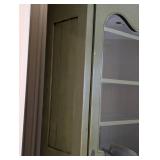 ML - Tall Painted Wood Curio Cabinet with Glass Door