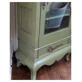 ML - Tall Painted Wood Curio Cabinet with Glass Door
