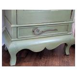 ML - Tall Painted Wood Curio Cabinet with Glass Door