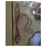 ML - Tall Painted Wood Curio Cabinet with Glass Door
