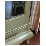 ML - Tall Painted Wood Curio Cabinet with Glass Door